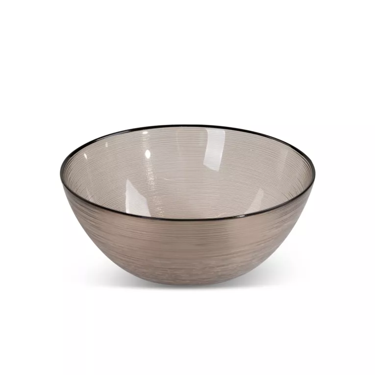 Misa LEA z dymionego szkła artystycznego o prążkowanej powierzchni