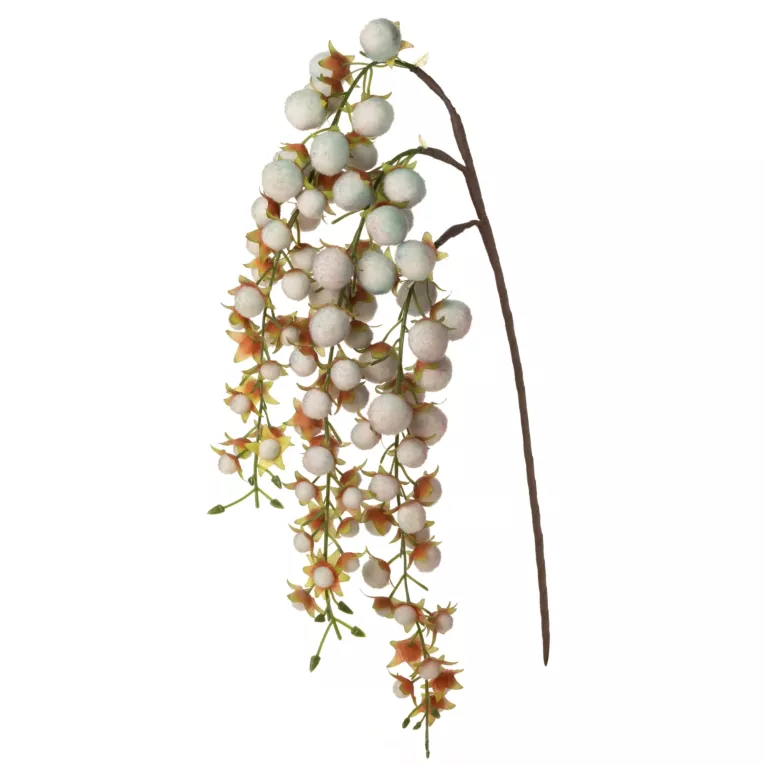 GAŁĄZKA OZDOBNA z pąkami, kwiat sztuczny dekoracyjny