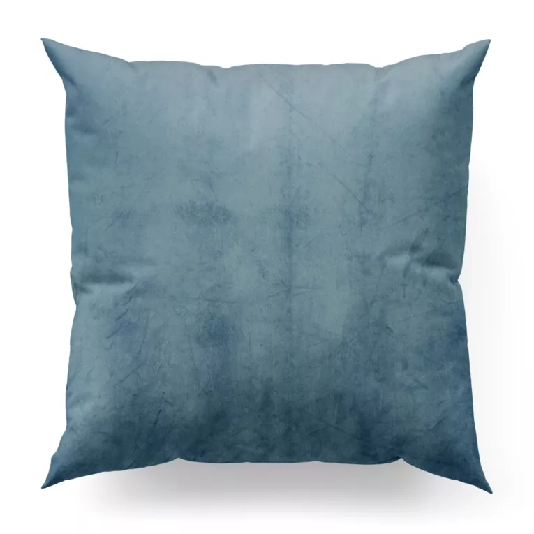 Poszewka szyta WALDO niebieska ze szlachetnej grubej tkaniny welwetowej o gramaturze 400g/m2