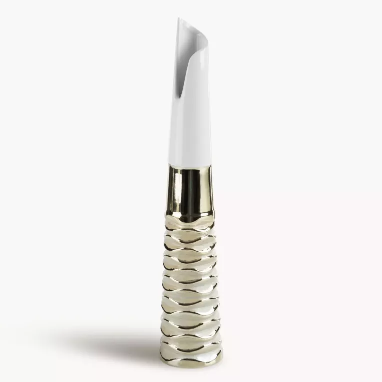 Wazon dekoracyjny DOLY zdobiony wytłaczanym wzorem