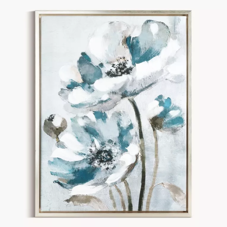 Obraz ręcznie malowany na płótnie z motywem kwiatów