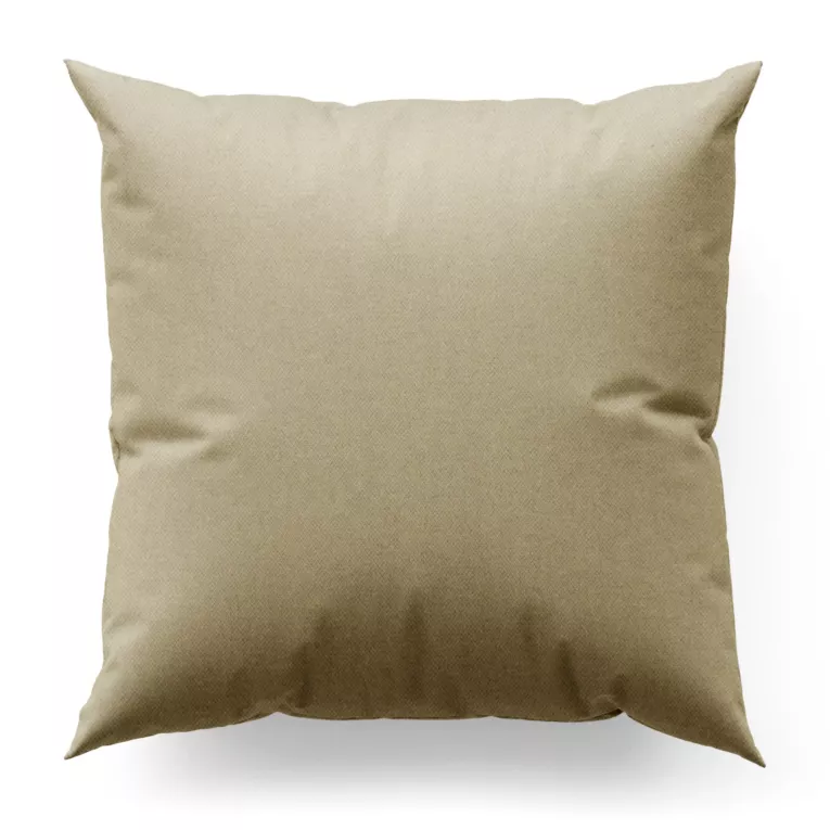 Poszewka szyta ciemnokremowa z miękkiej tkaniny o welurowej strukturze