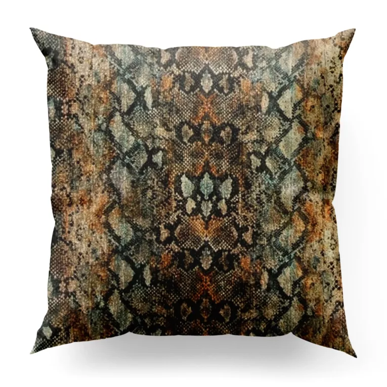 Poszewka szyta MONTECARLO wielokolorowa z grubej welwetowej tkaniny w modny zwierzęcy wzór