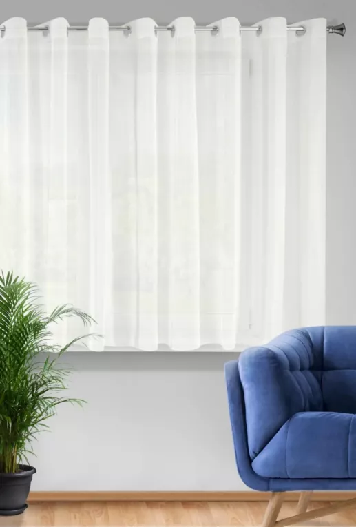Firana REBECCA o strukturze drobnego deszczyku wzór pionowy
