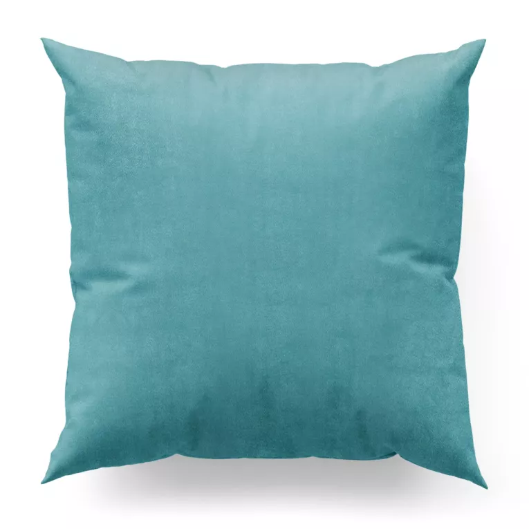 Poszewka szyta GEMMA turkusowa ze szlachetnej grubej tkaniny welwetowej o gramaturze 400g/m2