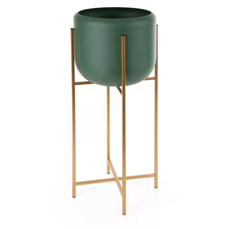 Metalowa osłonka na donicę na stojaku