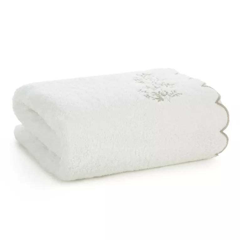 Ręcznik do rąk 30x50 cm bawełniany kolor kremowy z haftem ELARA - kolekcja FOREST SUMMER