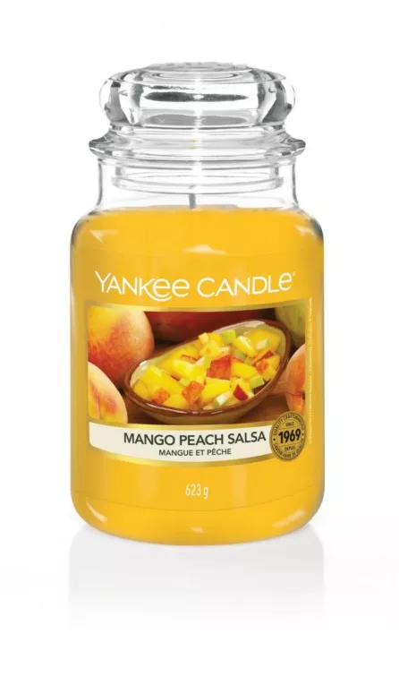 YANKEE CANDLE - Duża świeca zapachowa w słoiku - Mango Peach Salsa