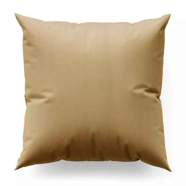 Poszewka szyta złoto jasnobeżowa z miękkiej półmatowej tkaniny welwetowej