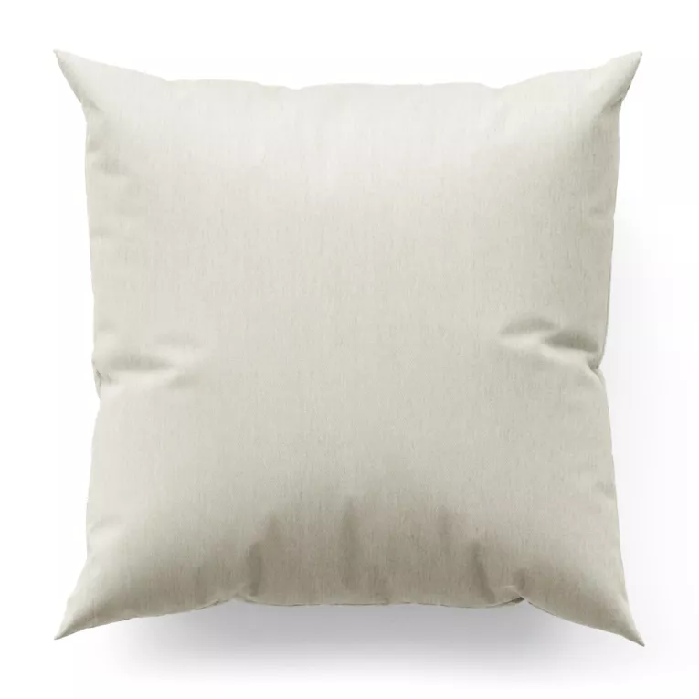 Poszewka szyta kremowa z miękkiej szenilowej tkaniny z efektem melanżu