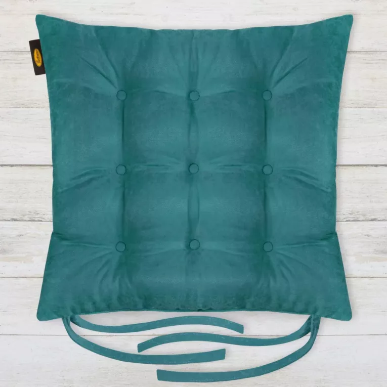 ADORE dwustronna welurowa poduszka siedziskowa na krzesło z dziewięcioma pikowaniami