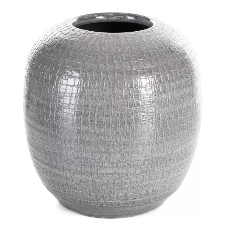 Wazon dekoracyjny z subtelnym wytłaczanym wzorem