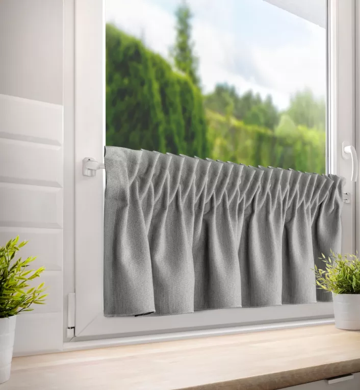 Zazdrostka srebrna z tkaniny o płóciennym splocie 140x30 cm taśma LENA