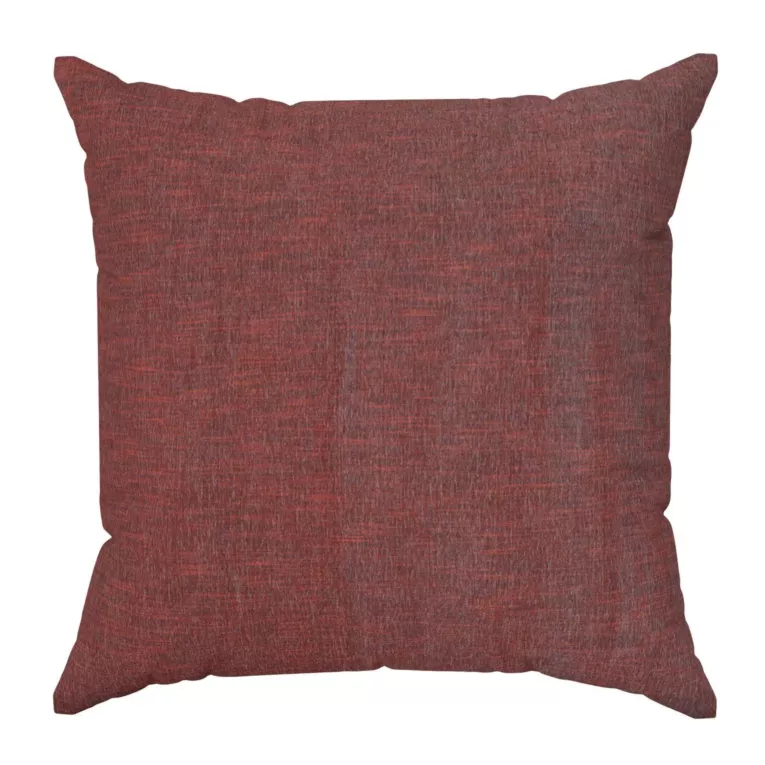 Poszewka szyta bordowa miękka, szenilowa tkanina o wyraźnym splocie i delikatnym połysku, mieniąca się w dwóch odcieniach