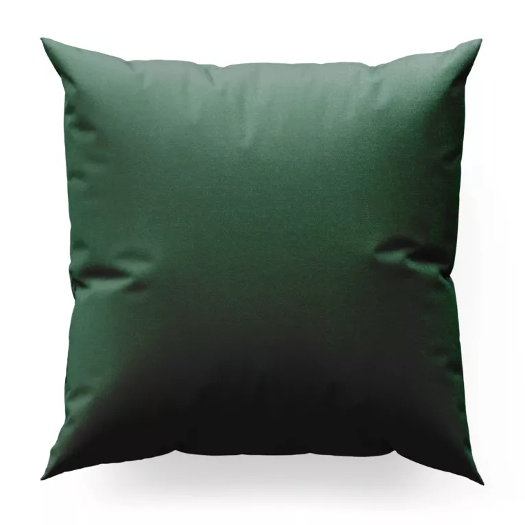Poszewka szyta LUXOR ciemnozielona z eleganckiej lśniącej tkaniny o drobnym splocie
