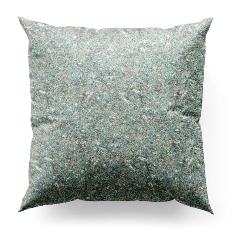 Poszewka szyta DORIANA srebrna z tkaniny o dwukolorowym nieregularnym wzorze