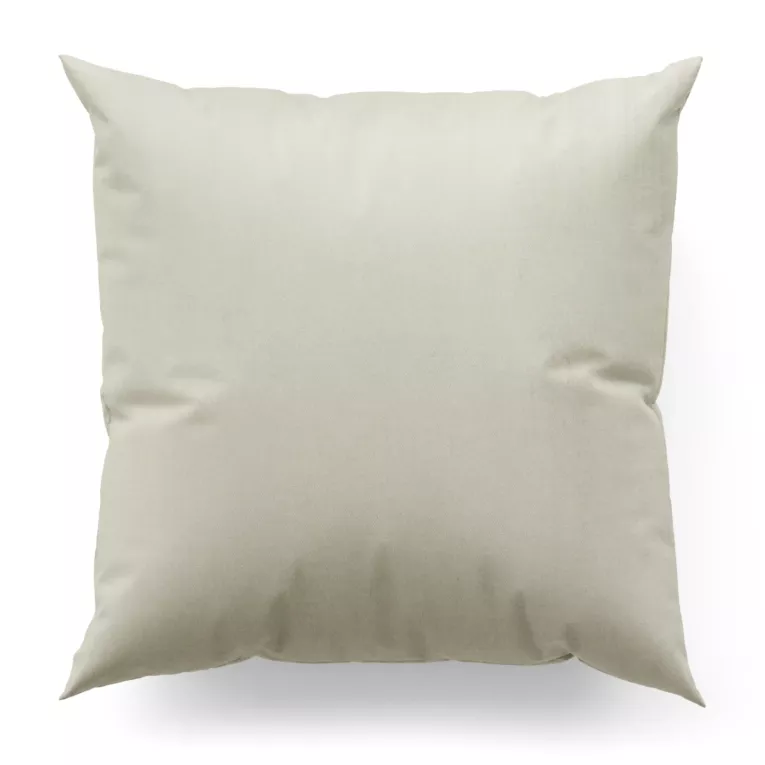 Poszewka szyta jasnokremowa z miękkiej tkaniny welwetowej