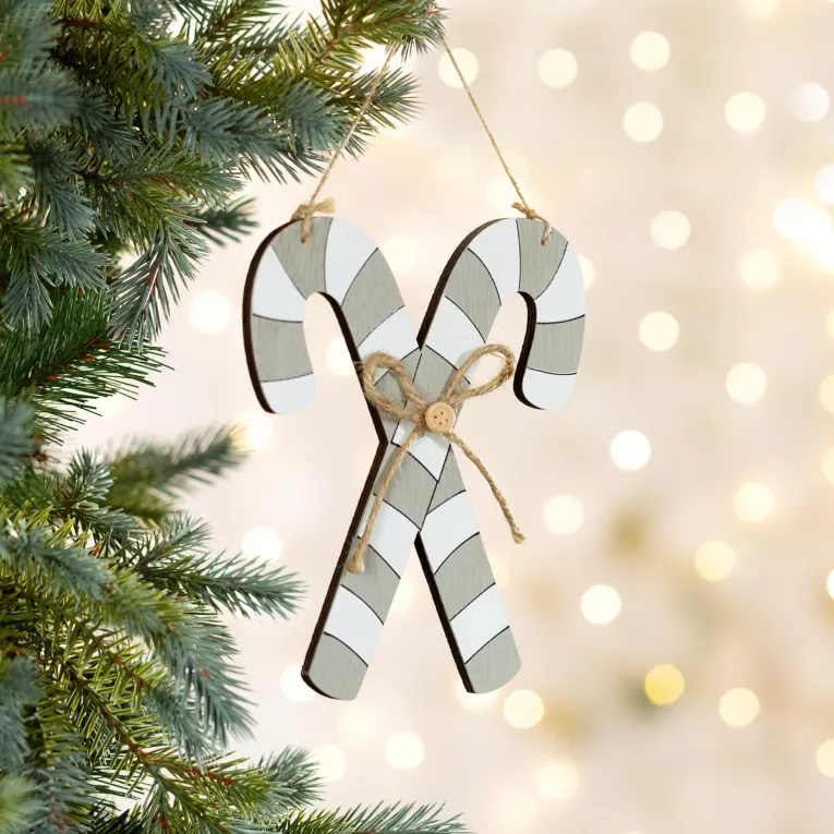 Ozdoba choinkowa w kształcie lasek cukrowych w stylu eko