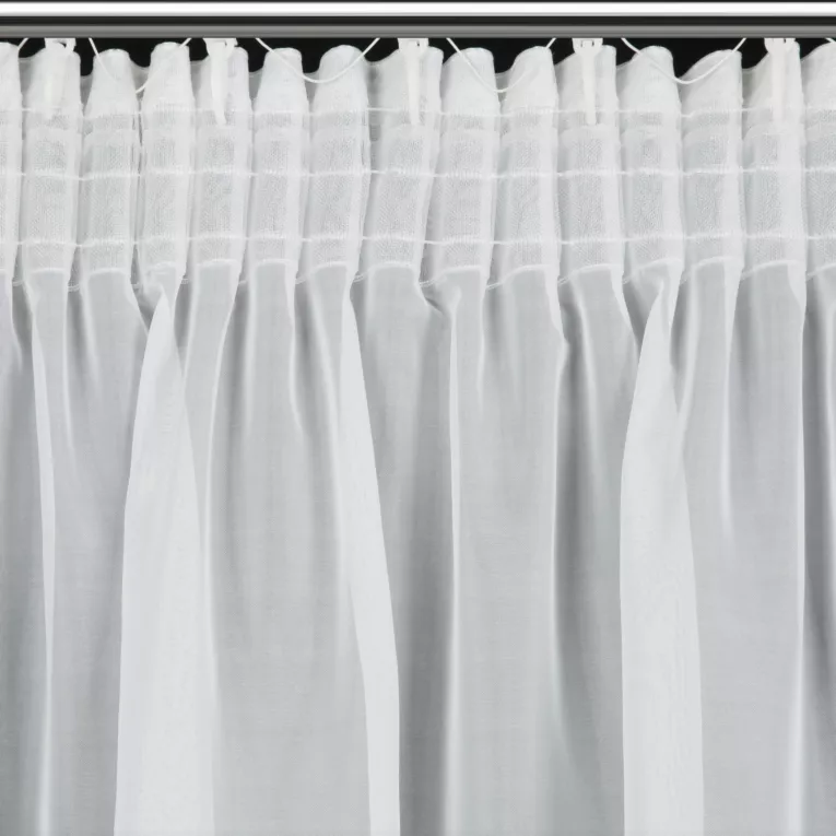 Firana biała z gładkiego matowego woalu 350x150 cm taśma LUCY