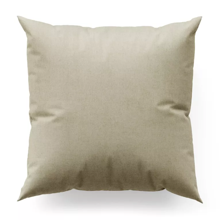 Poszewka szyta beżowa z miękkiej w dotyku tkaniny szenilowej