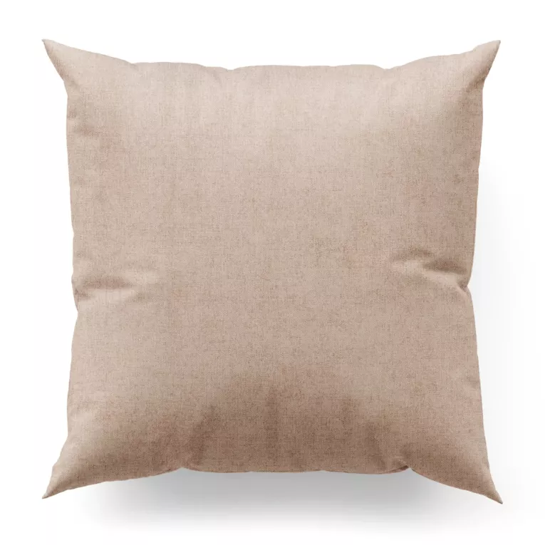 Poszewka szyta pudrowo różowa z miękkiej w dotyku tkaniny szenilowej