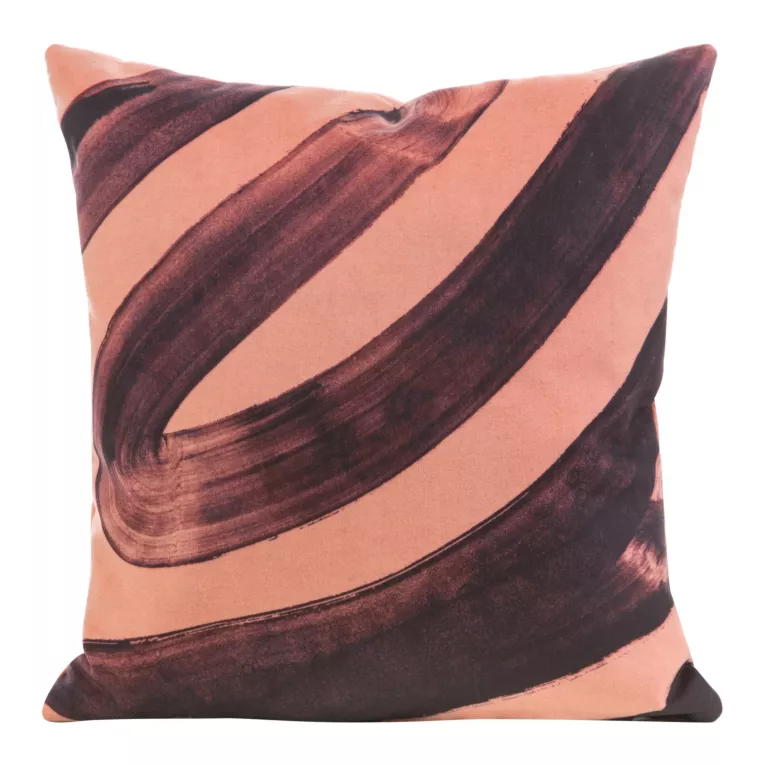 Poszewka na poduszkę 45x45 cm welwetowa różowo, czarna VAS