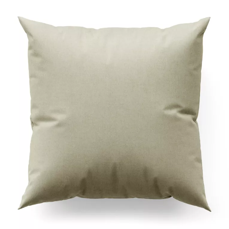 Poszewka szyta jasnobeżowa z miękkiej w dotyku tkaniny szenilowej