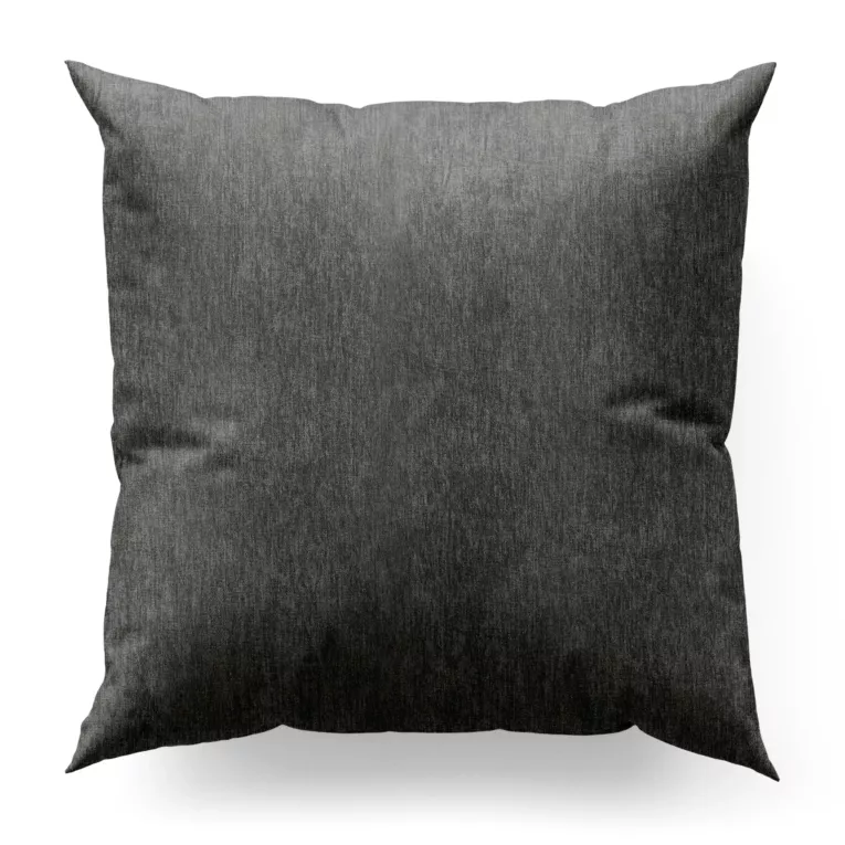 Poszewka szyta grafitowa z tkaniny o szenilowej strukturze