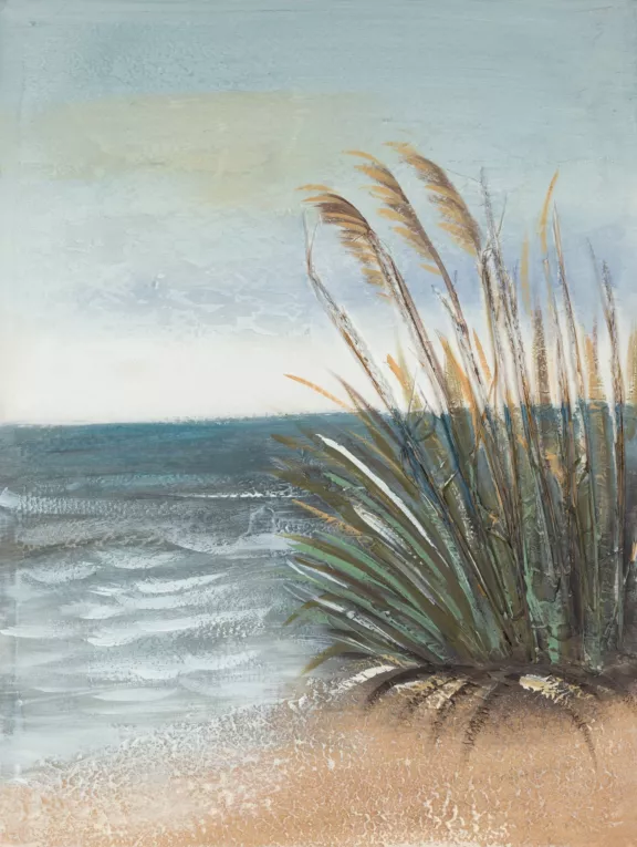 Obraz BLOW ręcznie malowany na płótnie pejzaż z trawą