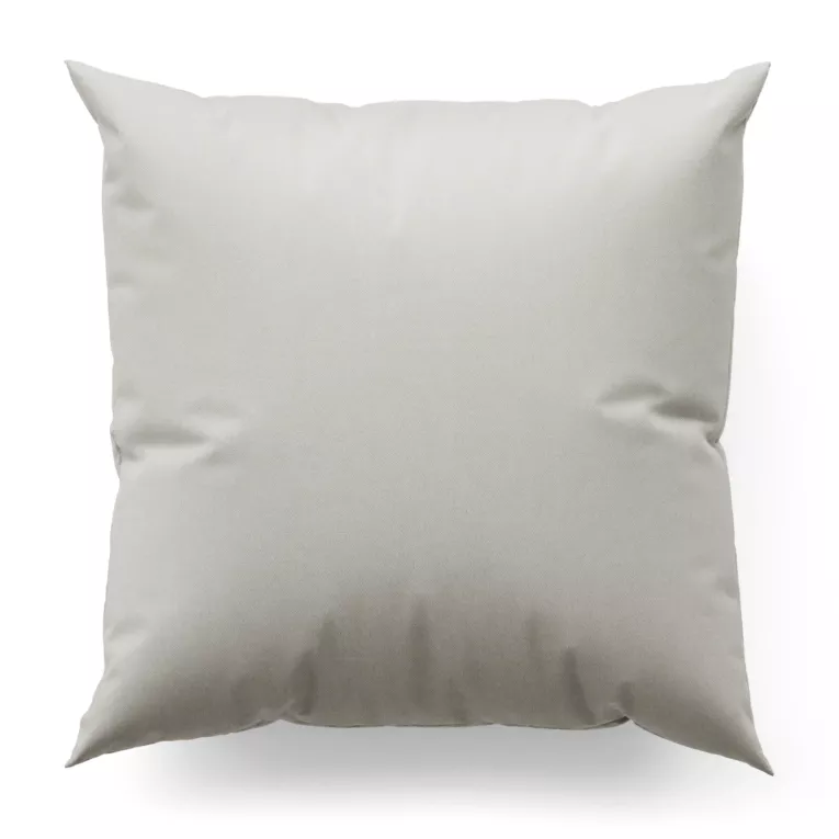 Poszewka szyta jasnopopielata z miękkiej tkaniny o welurowej strukturze i wyraźnym splocie