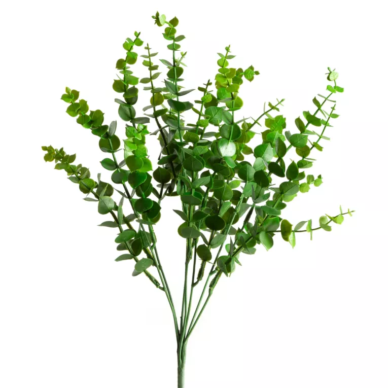 GAŁĄZKA OZDOBNA z drobnymi listeczkami, kwiat sztuczny dekoracyjny