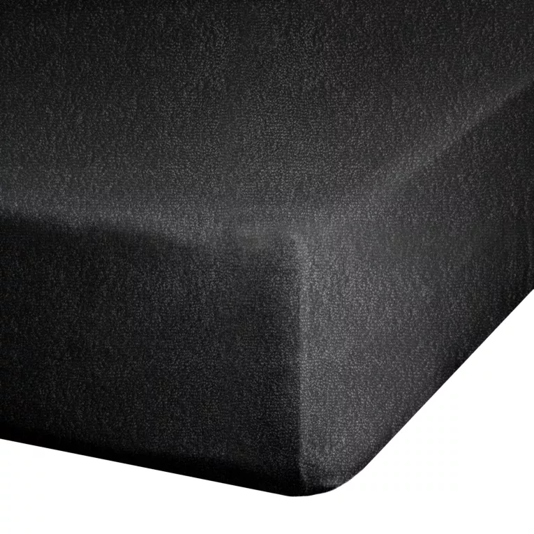 Prześcieradło frotte z gumką 90x200 cm z bawełny kolor czarny 170 g/m2 Design 91