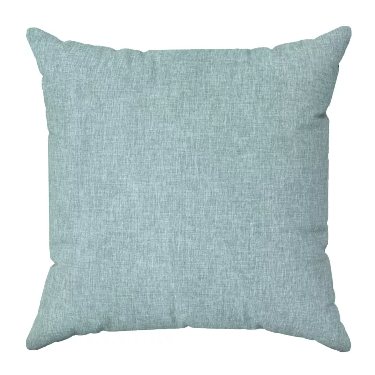 Poszewka szyta niebieska z tkaniny zaciemniającej typu dimout o naturalnym splocie, z efektem melanżu