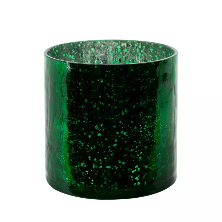 Osłona na donicę VERRE ze szkła artystycznego z marmurkową fakturą