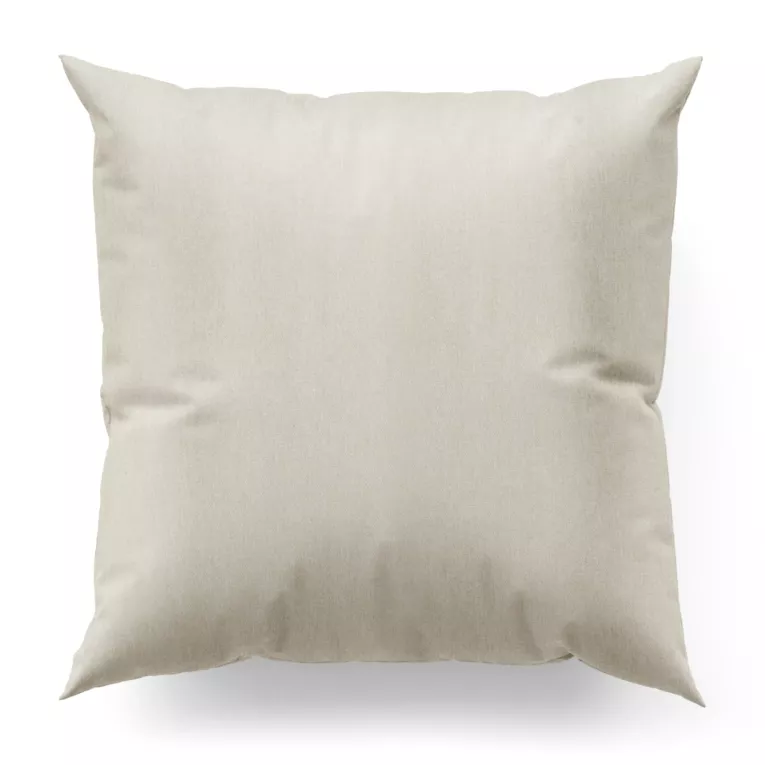 Poszewka szyta beżowa z tkaniny o szenilowej strukturze