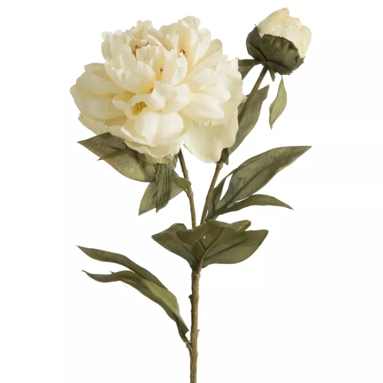 Kwiat sztuczny piwonia kremowa 69 cm