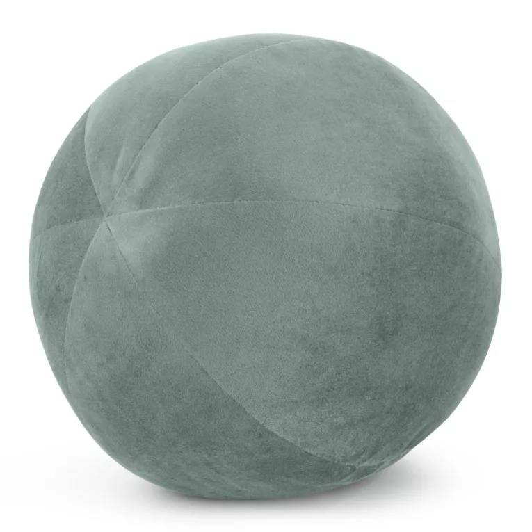 Poduszka dekoracyjna w formie kuli średnica 24 cm welwetowa ciemnomiętowa GAJA