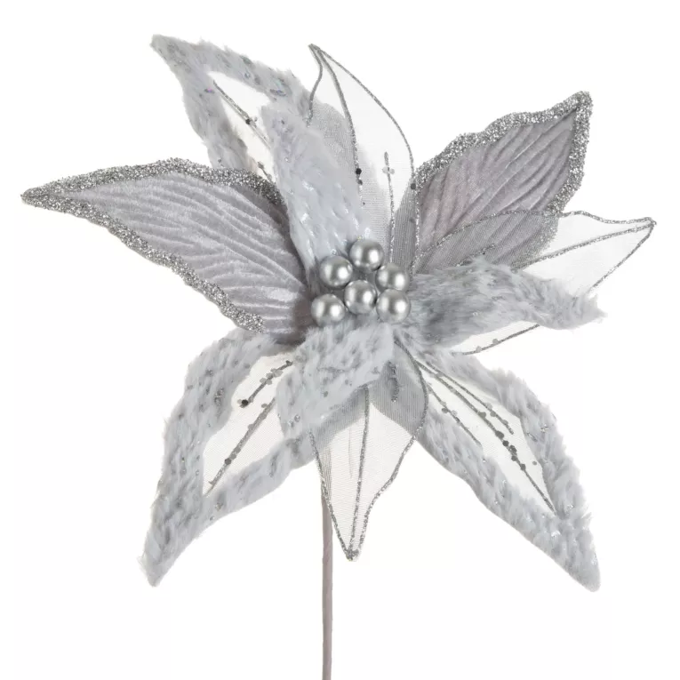 Świąteczny kwiat choinkowy z przyjemnie miękkich tkanin