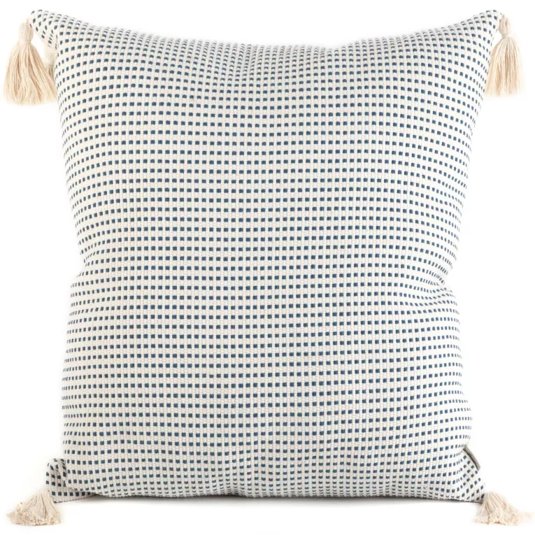 TERRA COLLECTION Poszewka PALERMO z grubej tkaniny bawełnianej zdobiona chwostami na rogach