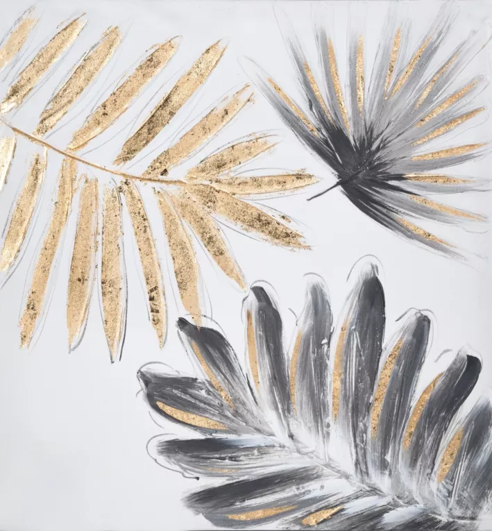 Obraz BOTANIC ręcznie malowane na płótnie egzotyczne liście