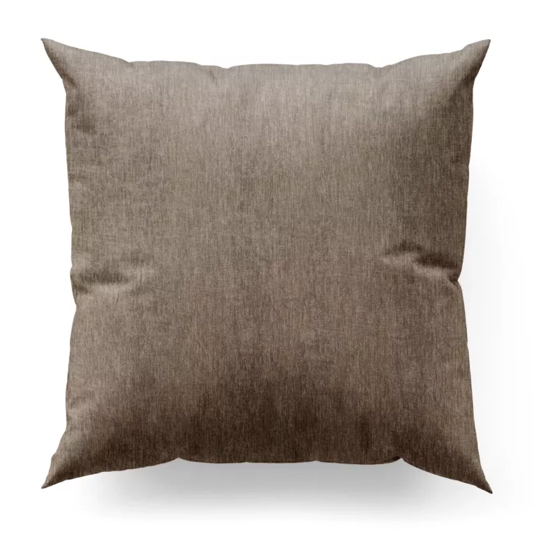 Poszewka szyta beżowa z tkaniny o szenilowej strukturze