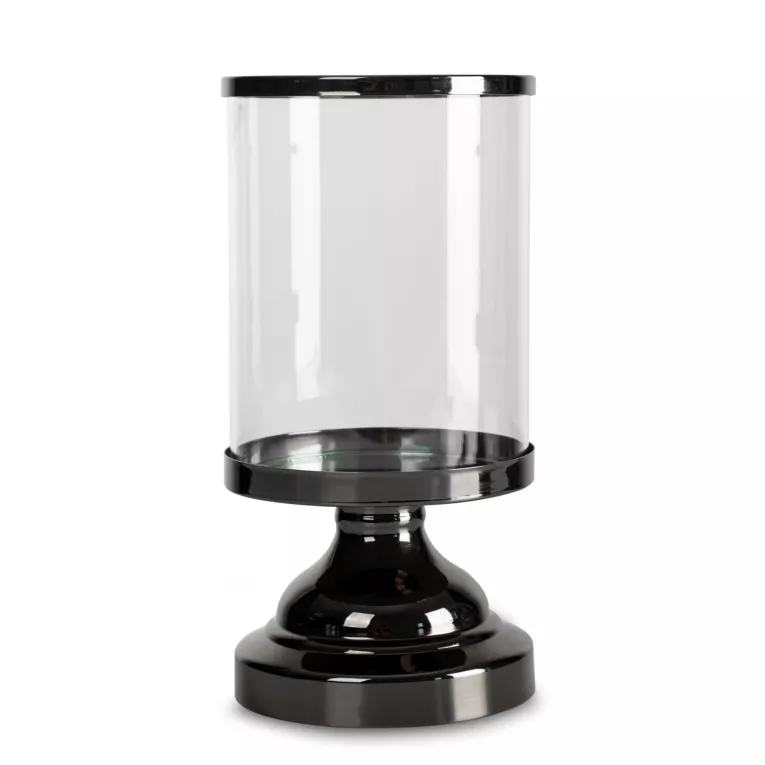 Świecznik dekoracyjny AXEL ze szkła i metalowej nóżce