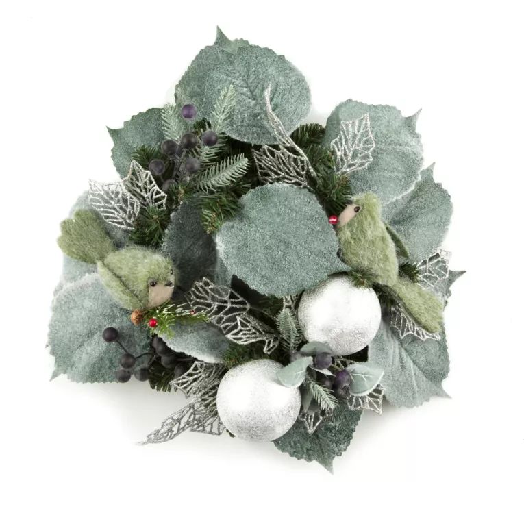Wianek świąteczny ręcznie dekorowany NATURALNY SPOKÓJ