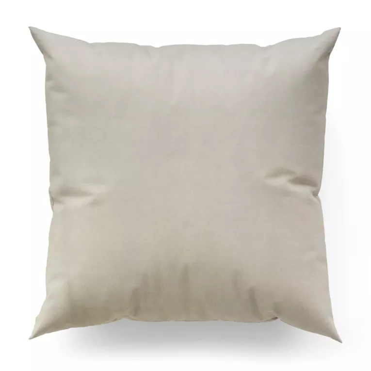 Poszewka szyta beżowa z gładkiej tkaniny typu Blackout zaciemniającej 100%