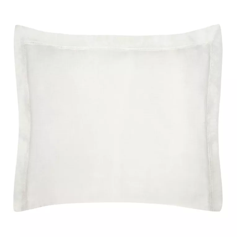Poszewka na poduszkę 70x80 cm bawełniana kremowa z satynowym połyskiem i ozdobną kantą NOVA COLOUR