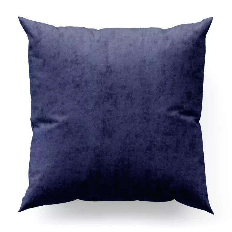 Poszewka szyta BRIANNA granatowa miękka szenilowa o wyraźnym splocie i lekkim połysku