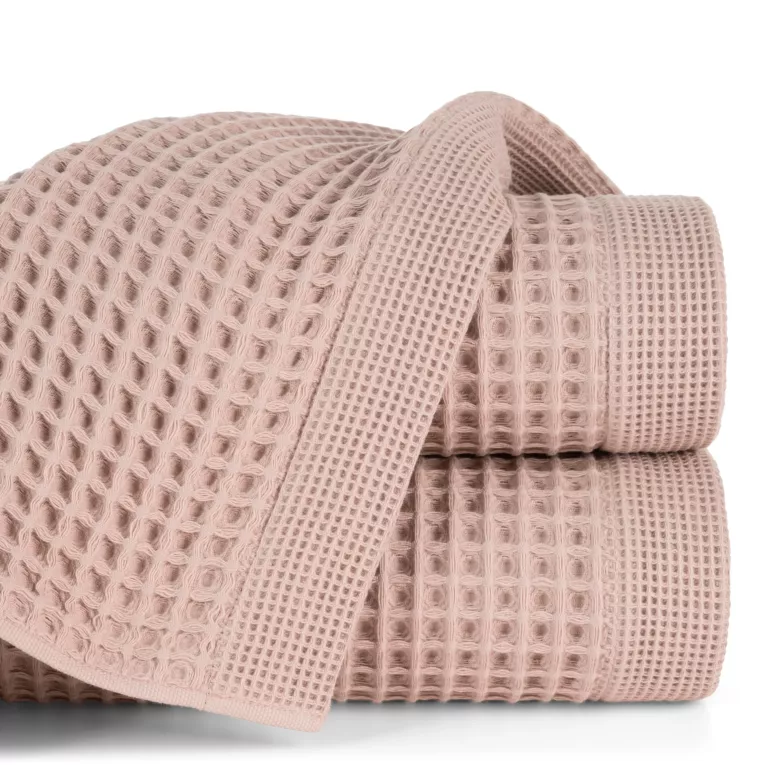 Ręcznik kąpielowy 90x150 cm bawełniany kolor różowy o charakterystycznej gofrowej strukturze 400 g/m2 MELO
