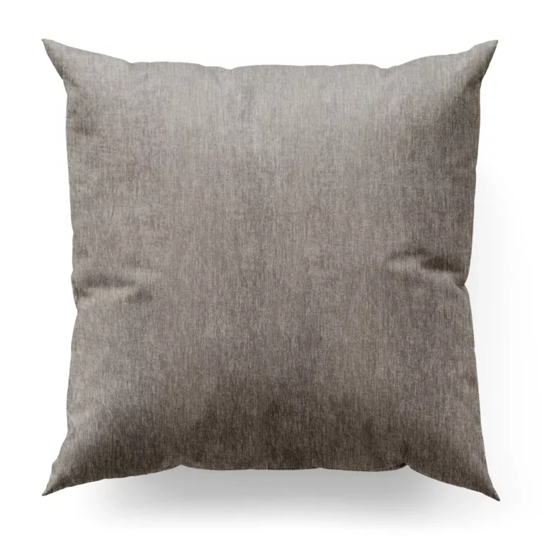 Poszewka szyta szara z tkaniny o szenilowej strukturze