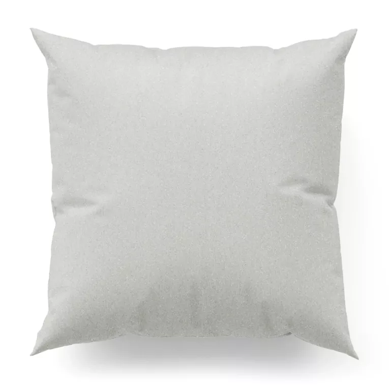 Poszewka szyta srebrna z eleganckiej błyszczącej tkaniny