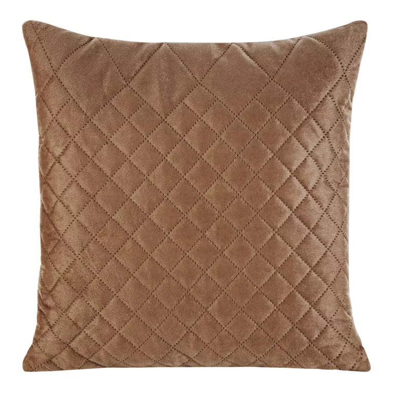 Poszewka na poduszkę 40x40 cm welwetowa ceglasta pikowana metodą hot press w geometryczny wzór LUIZ 3 DESIGN 91